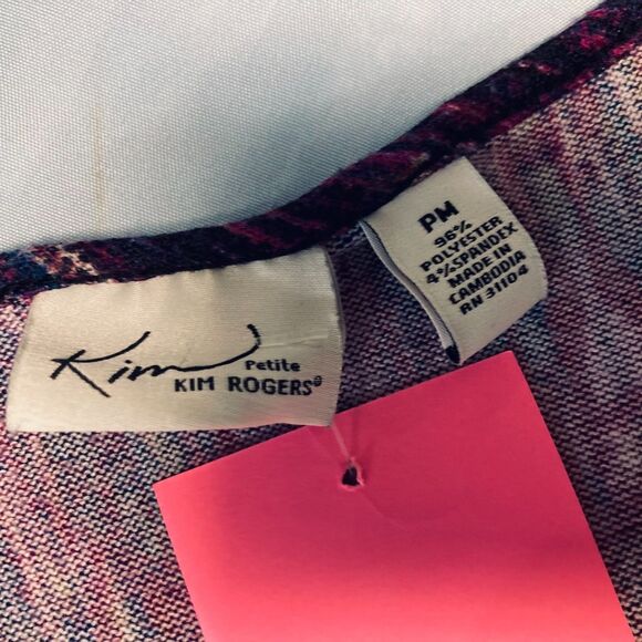 Ken Rogers Petite Medium Midi Dress Boho Artsy Geometric Colorful Stretch 70s - Picture 3 of 9